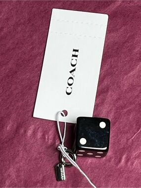 Coach NWT Dice Charm w/ dustbag & choice of chain